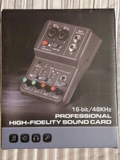Professional High Fidelity 16-Bit 48KHz Sound Card Audio Interface USB NEW SEALE