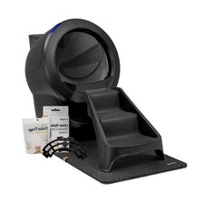 Whisker Litter-Robot 4 Self-Cleaning Cat Litter Box Bundle Black New Sealed