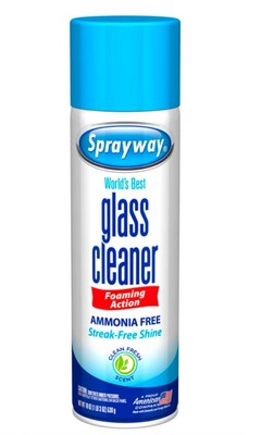 Sprayway Glass Cleaner Aerosol Spray, 19 Oz (Packaging May Vary)