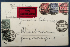 DN DR (1923/24) 339, 340, 341 in MiF auf Eilboten-Fernbrief ........ MW: -.-