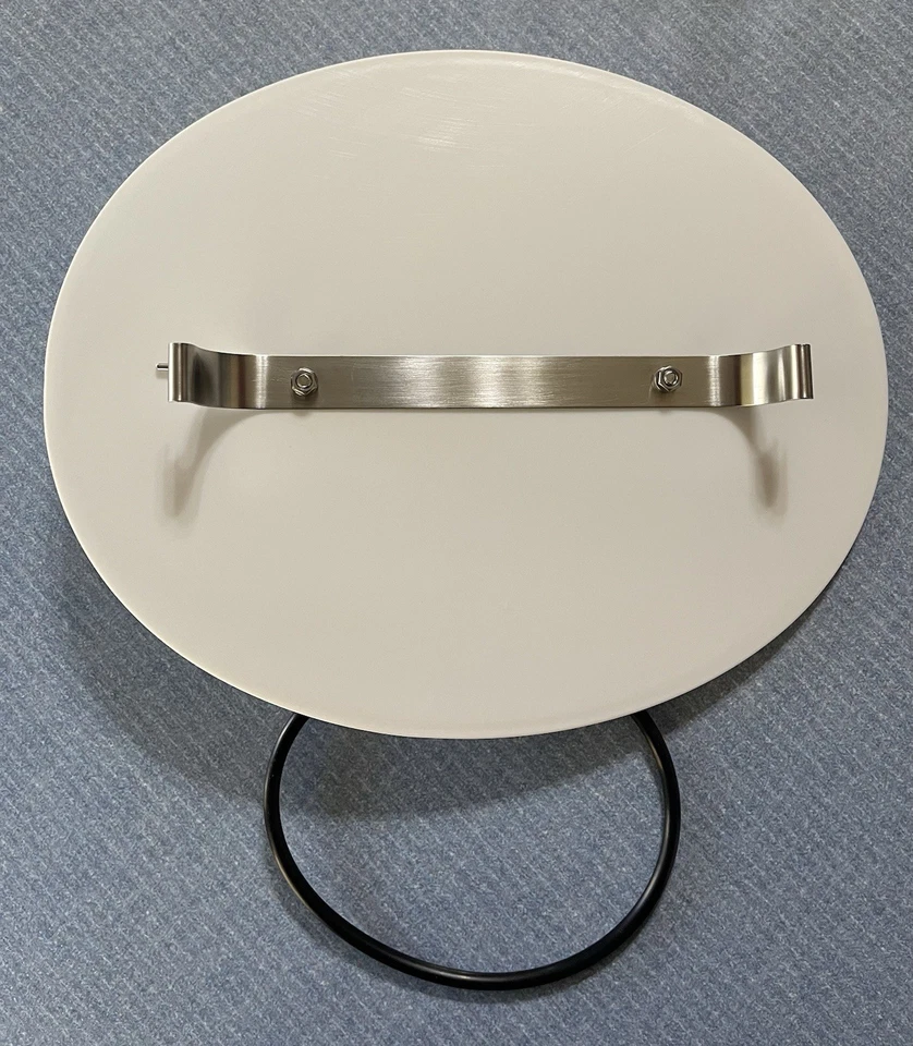 HONDA CR125M/CR250M VINTAGE WHITE RAISED EDGE FRONT # PLATE COMPLETE - Image 2 of 2