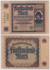 5000 Mark Banknote Inflation 16.9.1922 Rosenberg Nr.76 (107907)