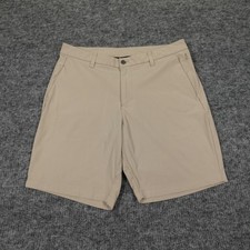 Lululemon Commission Classic Fit Shorts Mens 34 Beige Casual Stretch Warpstreme