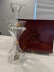 ALFAKHER 15”tall Clear Glass Hookah Shisha Set In WoodenCase Extra Hose New — photo 1