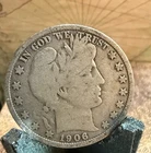 1906 D Barber Half Dollar