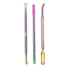 Cuticle Pusher Acetone/Gel/Nail Polish Remover Stainless B-rainbow Color 