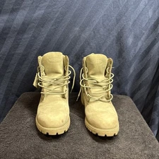 Timberland Men's Premium Waterproof Boots 9.5 Green Leather Combat A5PD4      F5