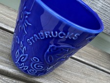 RARE MISTAKE STARBUCKS STABRUCKS COFFEE MUG CUP, 12 oz, BLUE