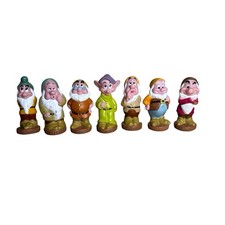 Disney Snow White And The Seven Dwarfs Plastic Figures Scratch Scuffed READ