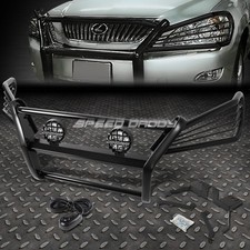 Black Brush Grille Guard Round Clear Fog Light For 03-09 Lexus Rx330350400h