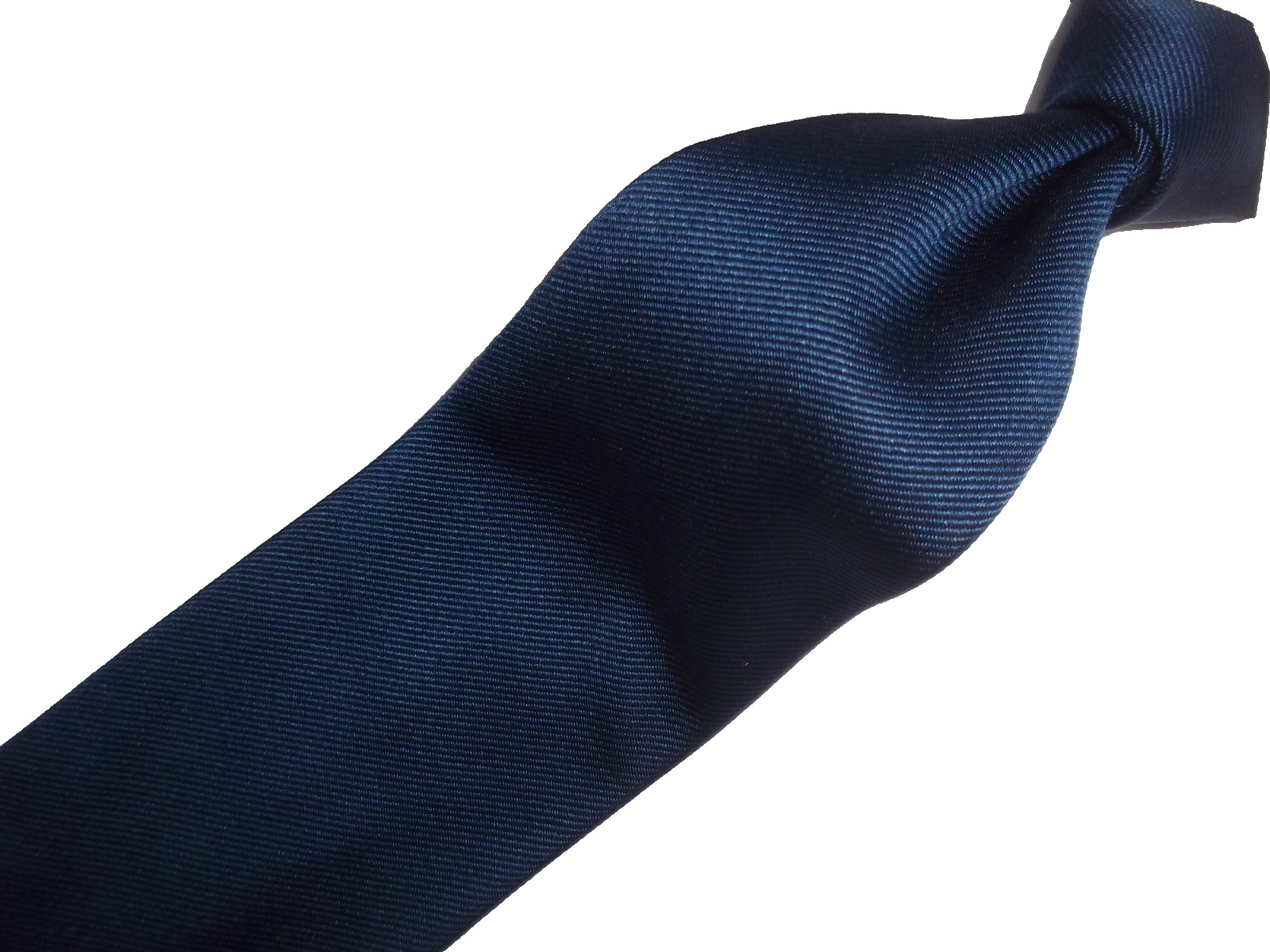 ( Robert Talbott, Carroll & Co solid blue woven s… - image 1