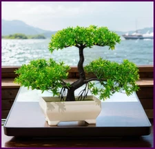 Artificial Plants Bonsai Small Tree Simulation Pot Plants Fake Flowers Table