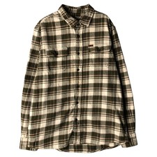 Used Orvis long-sleeved heavy flannel check shirt men's size L approx.