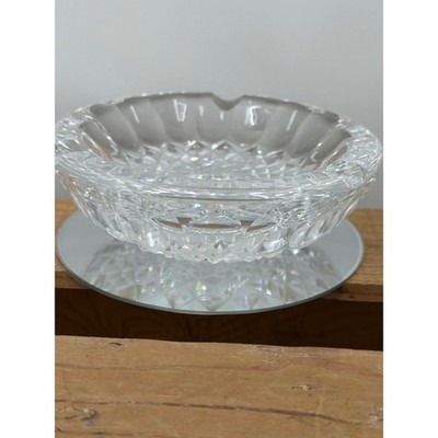 Vintage Lead Waterford Crystal Ashtray 5'' Round Diamond Cut Glass