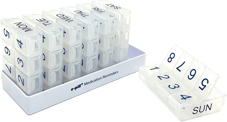 Compact Travel Pill Organizer, 56 Compartments - Image 4 of 4