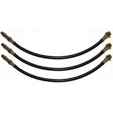51-54 Chevrolet All Models Front  Rear Drum Brake Rubber Flex Hose Line Set 3 pc