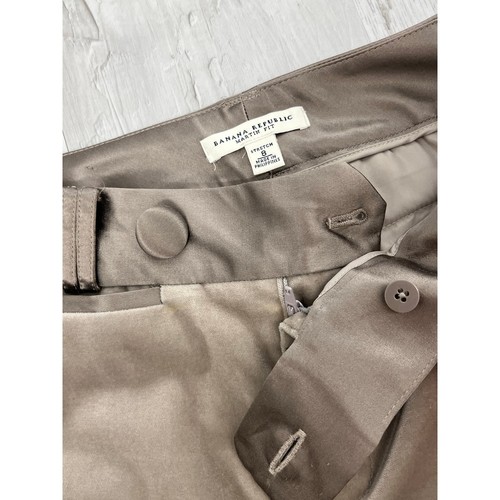 Banana Republic Martin Fit Stretch Satin Wide Leg Dressy Work Business Pants 8 - Picture 5 of 12