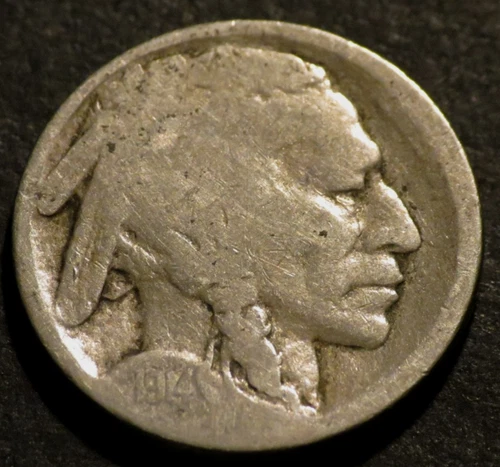 1914 S Buffalo Nickel Semi-Key Date Restored Five Cent 5c Coin D773