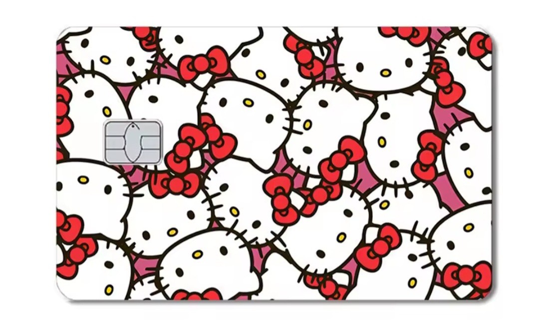 Red Hello Kitty Credit Debit Skin Card Sticker Free Shipping 