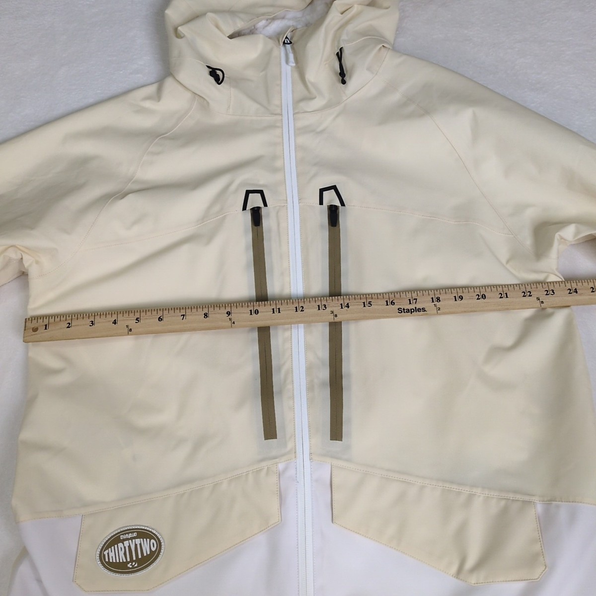 Thirty Two Lashed Snowboard Jacket Mens Size Large Tan White Scott
