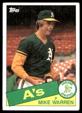 Mike Warren 1985 Topps #197 Athletics MLB READ FREE SHIPPING AutographDen