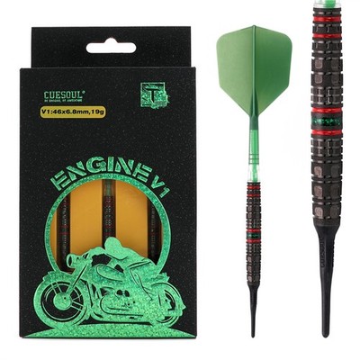 CUESOUL ENGINE V1 19/21g Soft Tip 90% Tungsten Dart Set with Oil Paint Finished