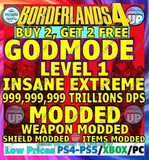 🔥BORDERLANDS 4✨WEAPONS MODDED LEVEL 1 ONE GEAR MODDED ✴️ GODMODE ✅PC-PS-XBOX✨