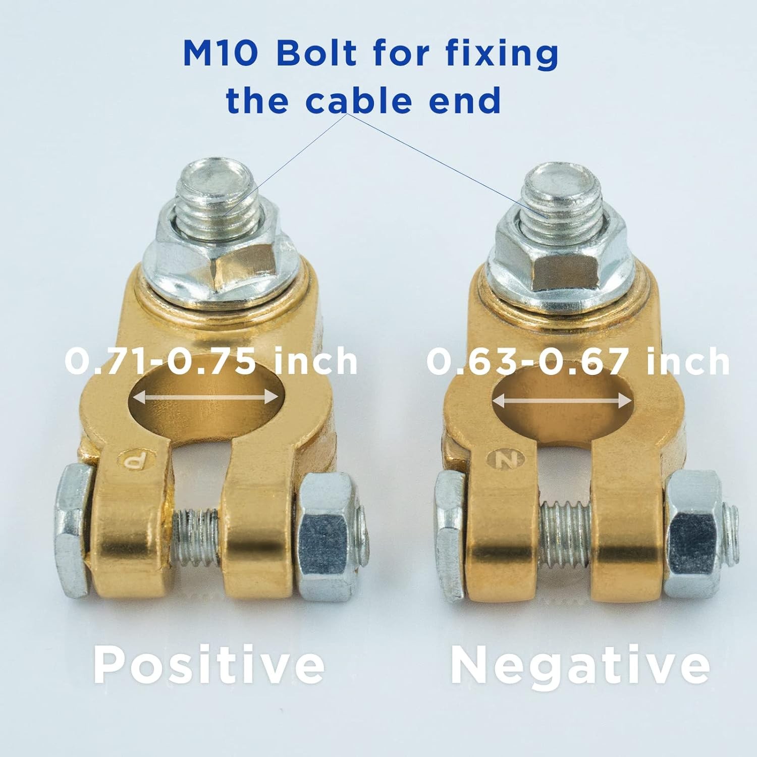 1 Pair Battery Terminal Connector, Heavy Duty Cable End Connector Compatible Wit