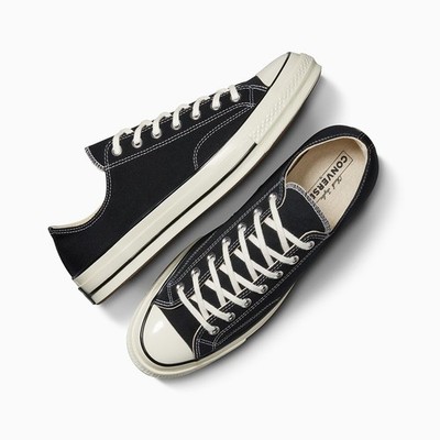 Converse Chuck 70 Canvas Low Top - Black/Black/Egret 162058C (c