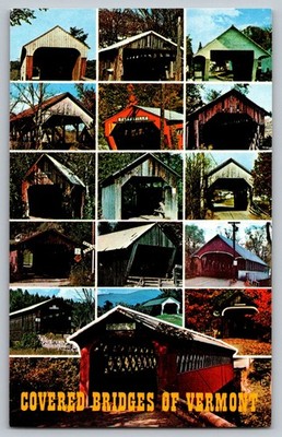 Postcard - Covered Bridges Of Vermon
