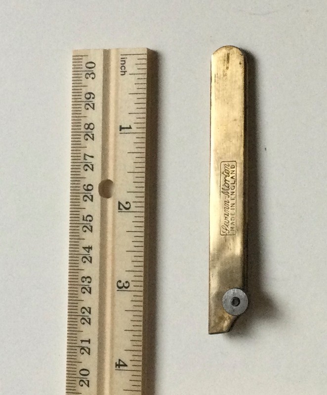 Vintage brass Swann-Morton scalpel handle