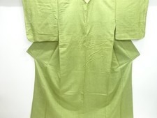 7416543: JAPANESE KIMONO / ANTIQUE KIMONO / SILK / TSUMUGI / ABSTRACT PATTERN
