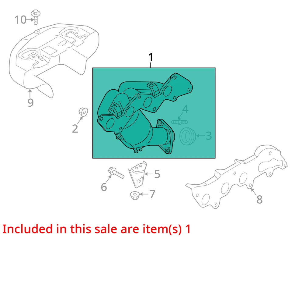 Exhaust Manifold Manual Transmission Fits 06-08 MAZDA MX-5 MIATA 1156226 Foto 4 de 4