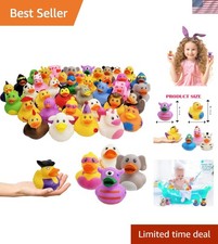 Multicolor 10-Pack Rubber Duckies - Ideal for Baby Showers  Classroom Rewards