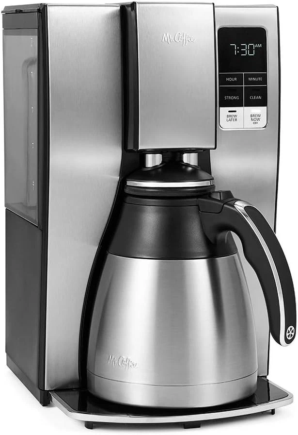 Stainless Steel 10-Cup Coffee Maker with Auto Pause & Brew Later Functionality - Image 3 of 4