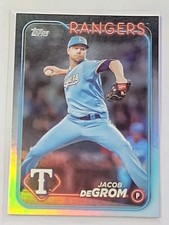 Jacob DeGrom 2024 Topps Series 1 Silver Foil Card #171 Texas Rangers