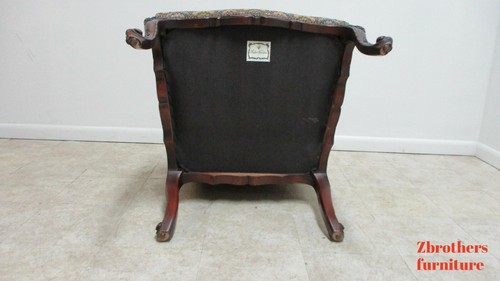 Baker Furniture French Carved Leg Living Room Lounge Arm Club Chair B - Picture 11 of 12