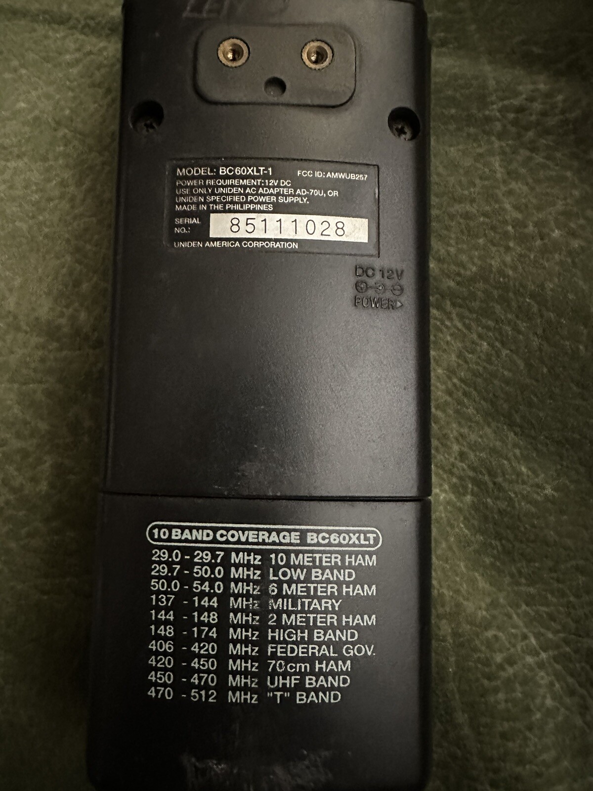 uniden bearcat bc60xlt1 eBay