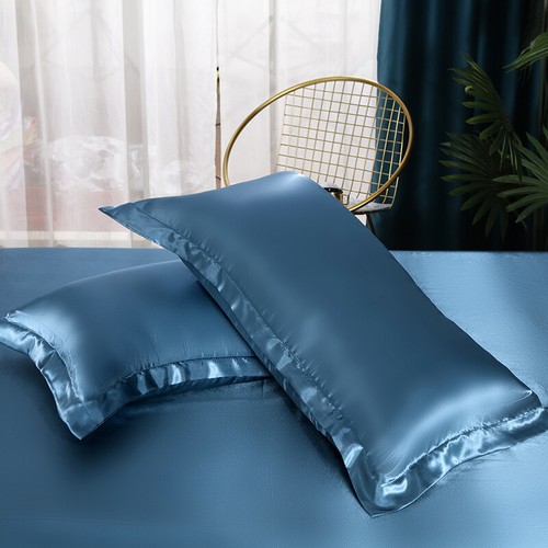 Fundas de almohada lisas de satén fundas de almohada ropa de cama dormitorio funda de almohada - Imagen 25 de 53