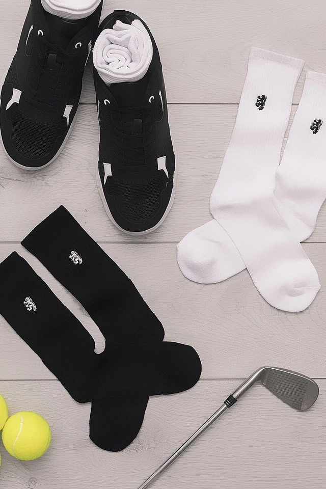 Calcetines deportivos acolchados de bambú Pringle para hombre exclusivos de SOCKSHOP en paquete de 3 pares Foto 3 de 4