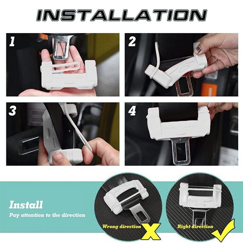 Universal Silicone Car Seat Belt Buckle Clip Anti-Scratch Cover Auto Accessories - Picture 7 of 12