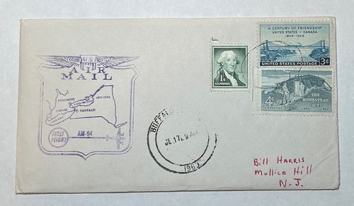 1963 First Flight Envelopes from NYC to Buenos Aires Paris Lisbon Rabat Conakry - Picture 7 of 7