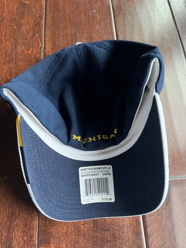 Cappello calcio NIKE Michigan Wolverines bianco blu unisex EASY FIT NCDC berretto nuovo con etichette - Foto 4 di 5