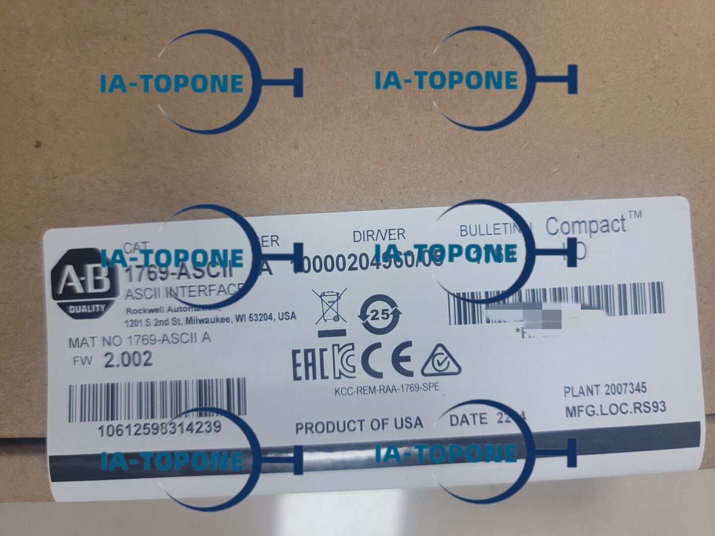 Allen-Bradley 1769-ASCII (1769-ASCII) Interface Module for sale online ...