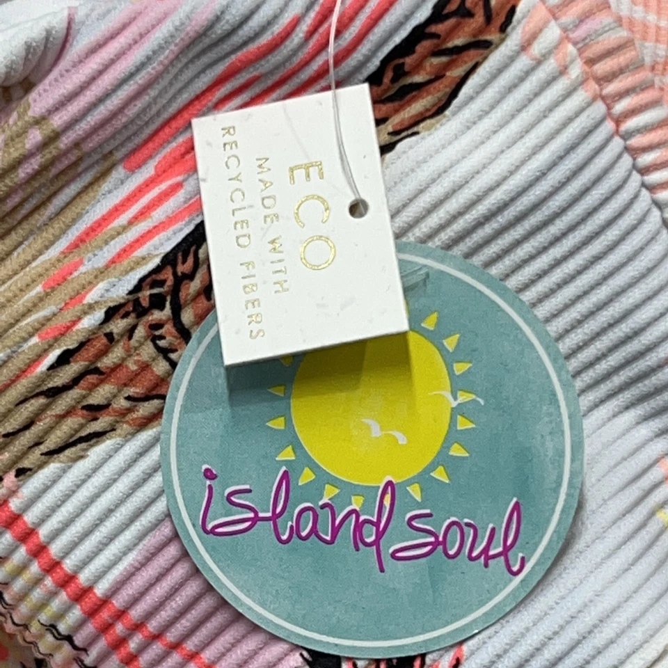 Maiô Island Soul feminino XL rosa tropical uma peça cintura recortada férias - Imagem 4 de 4