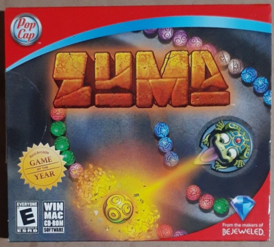 PopCap Zuma Computer Video Game WIN MAC CD ROM VG Shape Complete