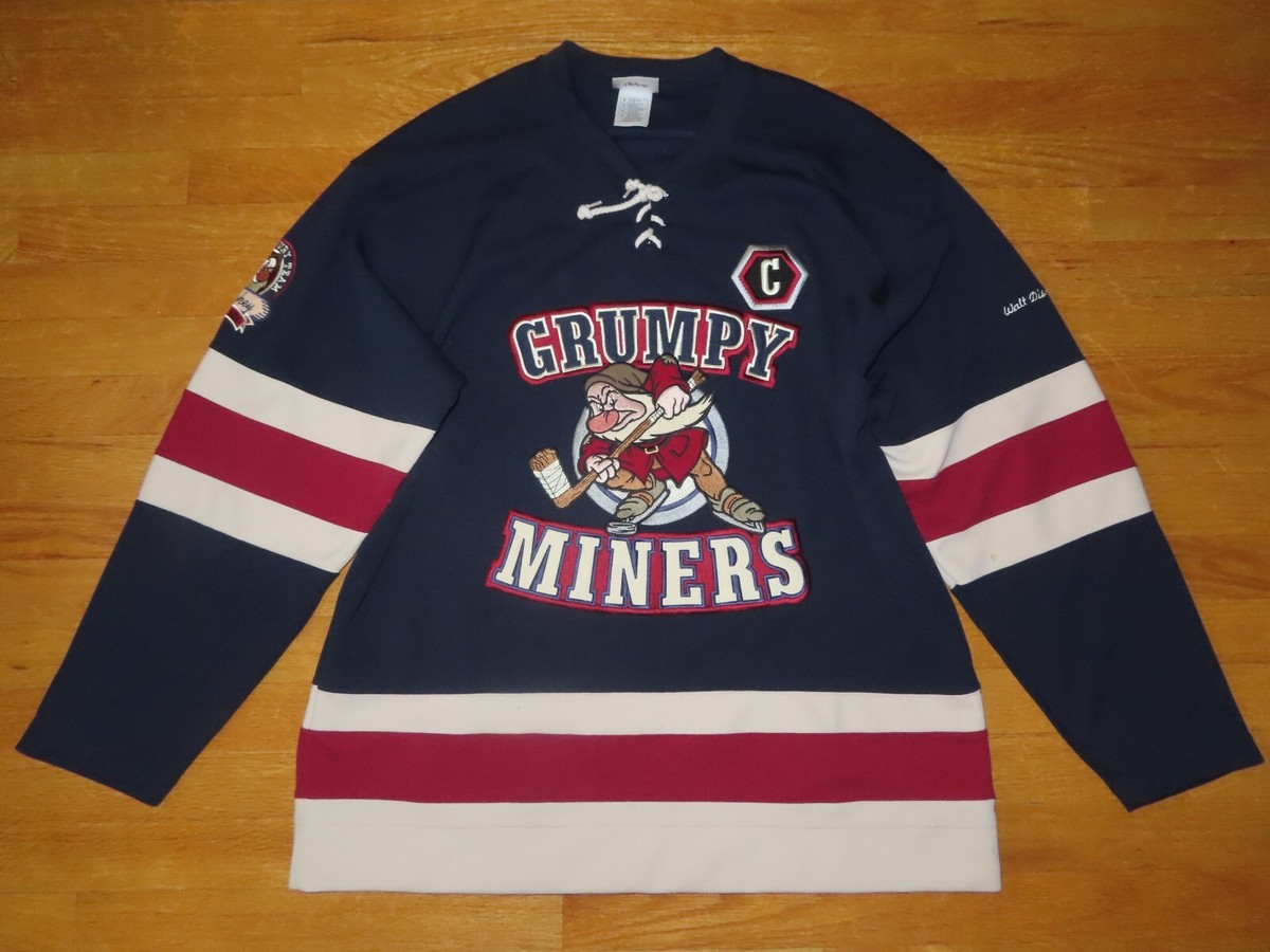 Walt Disney GRUMPY MINERS Est 1937 MED Hockey Jersey SNOW WHITE 