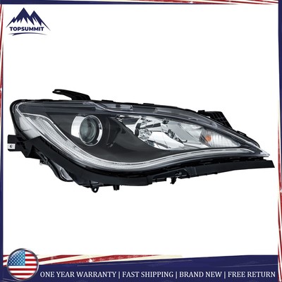 Right HID Headlight LED DRL Black Upper Trim For 17 2018-2020 Chrysler Pacifica