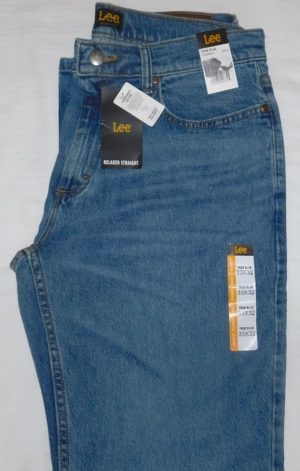 LEE Relaxed Fit Jeans Stretch Straight Leg Relaxed Seat & Thigh True Blue - Image 2 of 4