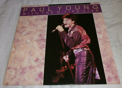 PAUL YOUNG WITH THE Q-TIPS 'LIVE' - 1982 12 TRACK HALLMARK LBL U.K. VINYL LP